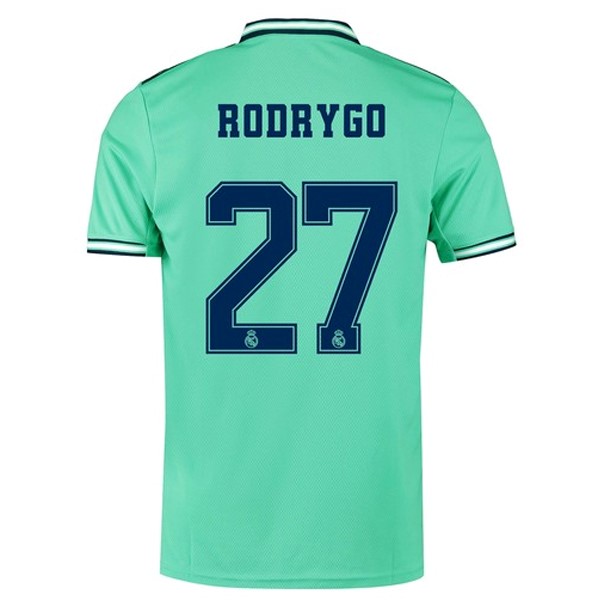 Camiseta Real Madrid NO.27 Rodrygo 3ª Kit 2019 2020 Verde